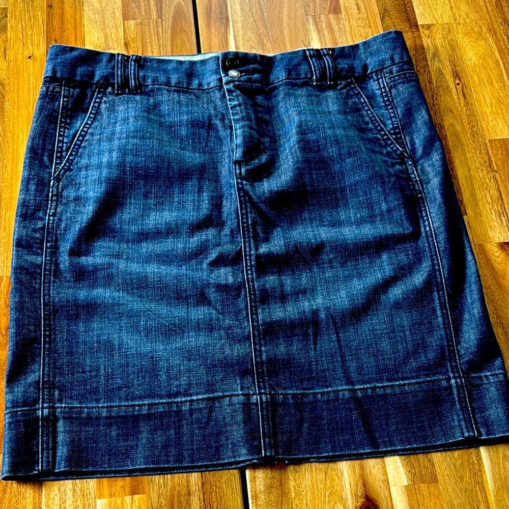 Vintage Gap Blue Mini Pencil Skirt Casual